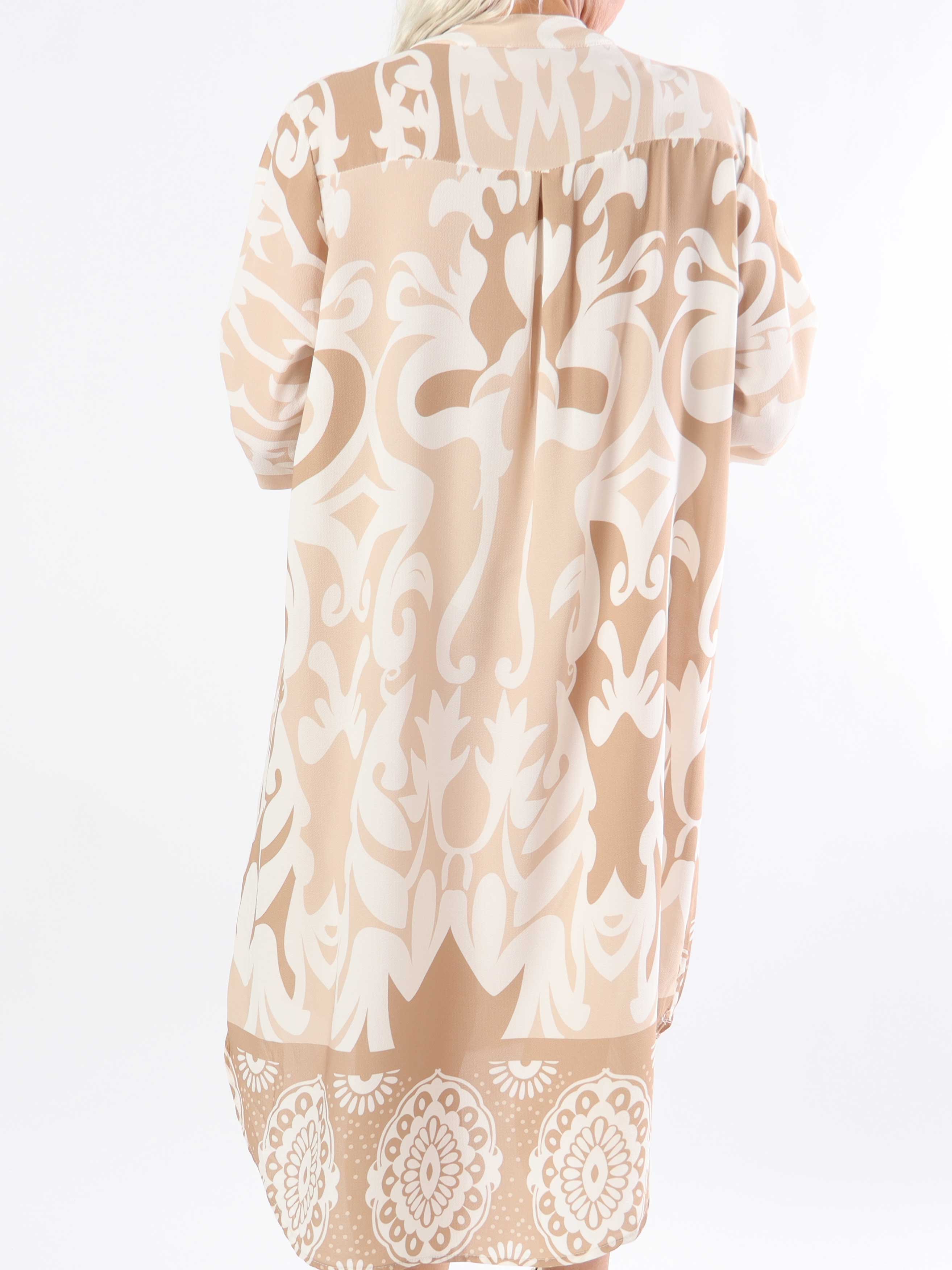 Vanesa Boheme Dress - Let og luftig mønstret plus size kjole i viskose